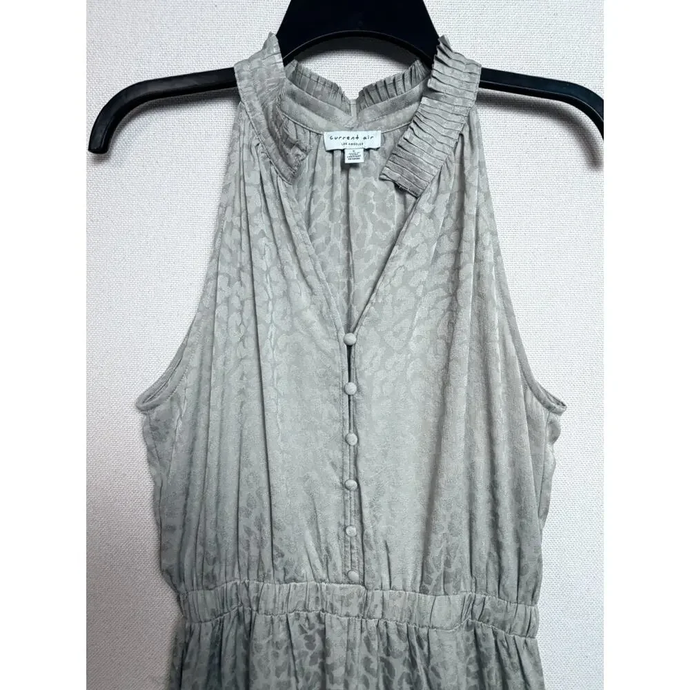 Current Air Anthropologie Jumpsuit S Sage Green Wide Leg Dressy Feminine Resort - Picture 4 of 13